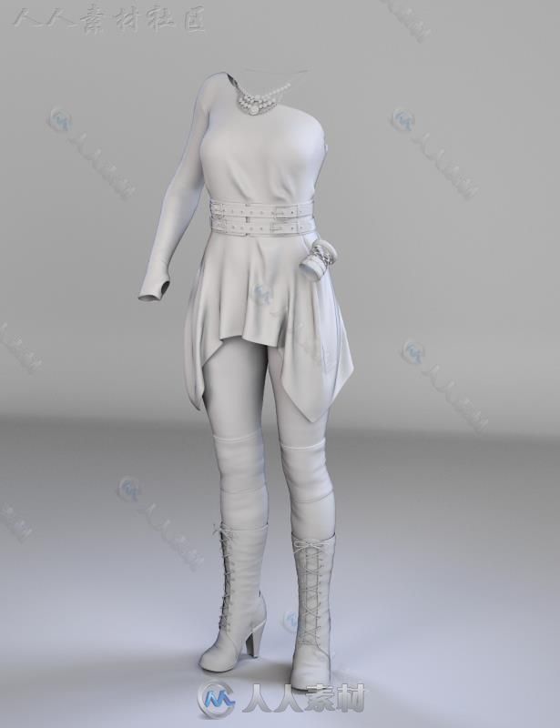 女性美丽时髦的服装3D模型合辑