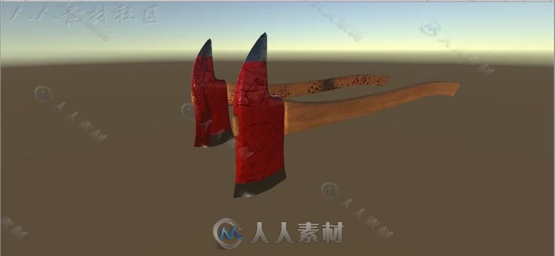 消防斧近战武器道具3D模型Unity游戏素材资源