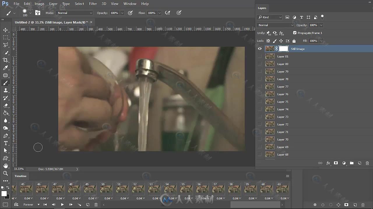 PS连续帧动态图像制作视频教程 SKILLSHARE CREATING CINEMA-GRAPH USING ADOBE PHO...