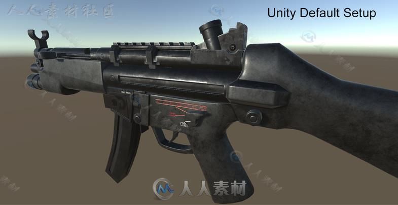 赫克勒-科赫MP5冲锋枪军事武器3D模型Unity游戏素材资源