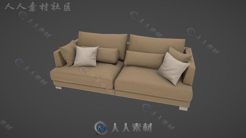 现代风格沙发家具道具3D模型Unity游戏素材资源