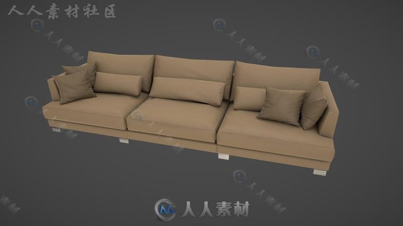 现代风格沙发家具道具3D模型Unity游戏素材资源