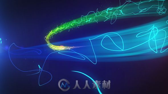 美丽五颜六色的粒子彩带飞舞标志显示LOGO演绎AE模板 Videohive Colorful Particle...