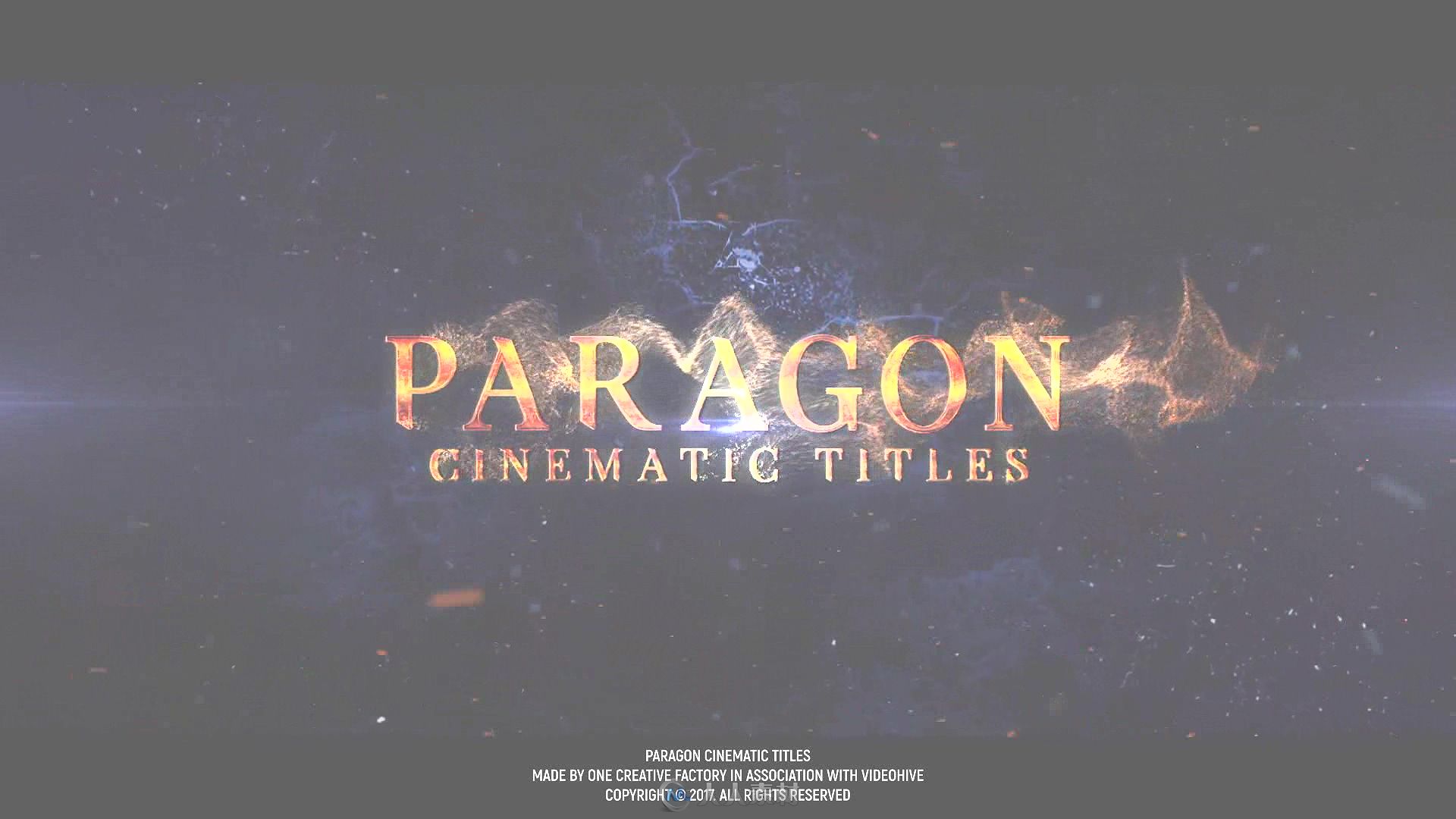 史诗高贵金色粒子文字字幕影视标题展示AE模板Videohive Paragon Cinematic Titles...