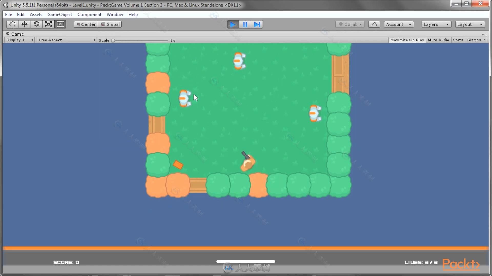 Unity 5中2D游戏框架制作视频教程 PACKT PUBLISHING 2D GAME DEVELOPMENT WITH UNI...