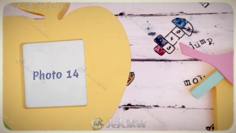 可爱温馨优雅的儿童相册展示幻灯片相册动画AE模板Videohive Baby Slideshow 19488...