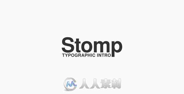 创意有趣动感节奏幻灯片标题展示AE模板 Videohive Stomp - Typographic Intro 192...