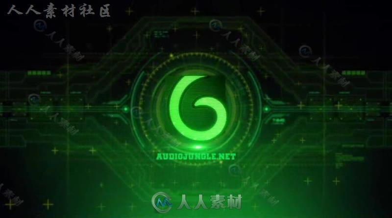 炫酷高科技全息投影标志展示LOGO演绎AE模板 Videohive Holographic Logo 19581817