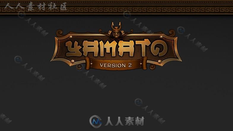 日式UI外皮贴图和材质Unity游戏素材资源