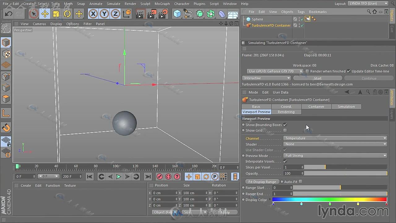 C4D流体水墨烟雾特效插件TurbulenceFD全面基础教程