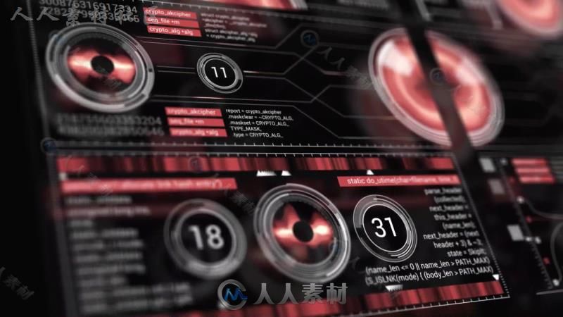 HUD高科技动态信息化UI元素包展示幻灯片AE模板 Videohive HUD 19756555