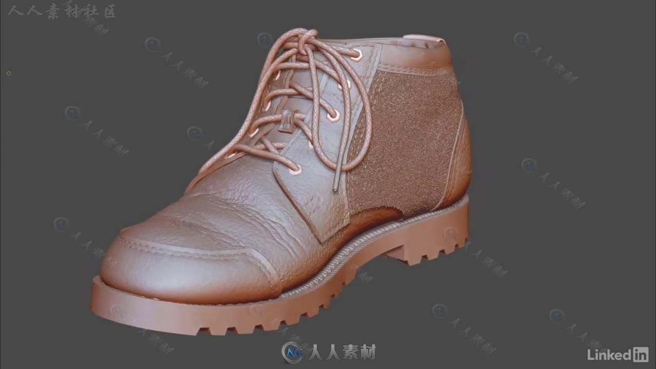 ZBrush真实皮鞋超精细雕刻制作视频教程 ZBrush Modeling Footwear