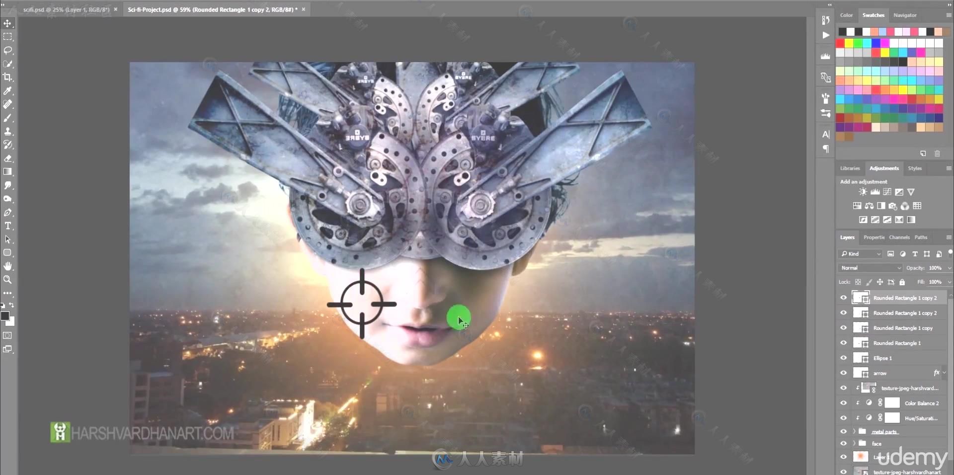 PS科幻人像合成特效技术视频教程 UDEMY MASTER PHOTO MANIPULATION IN ADOBE PHOTO...