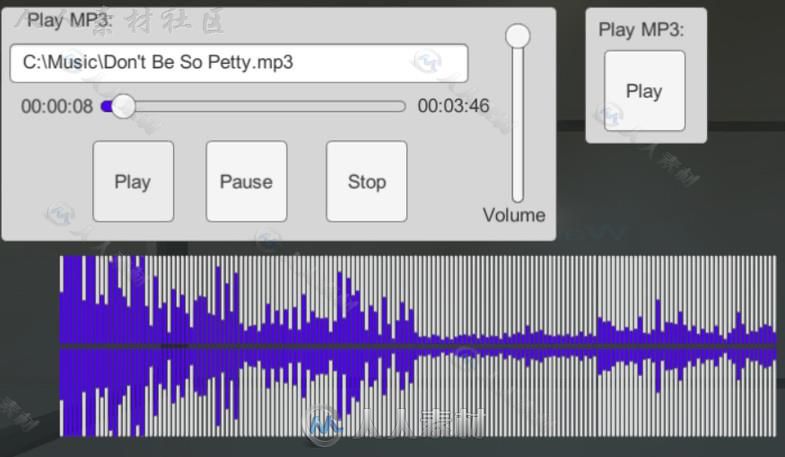 Mp3播放器声音脚本Unity游戏素材资源