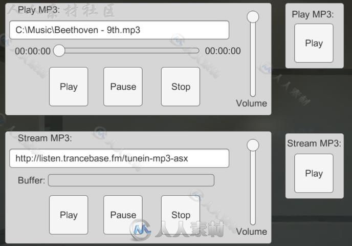 Mp3播放器声音脚本Unity游戏素材资源