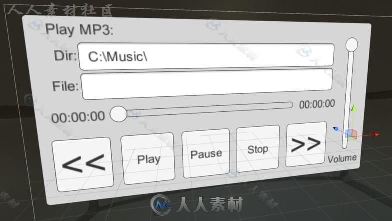 Mp3播放器声音脚本Unity游戏素材资源