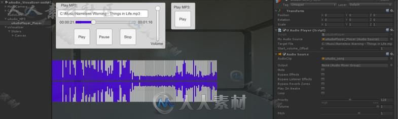 Mp3播放器声音脚本Unity游戏素材资源