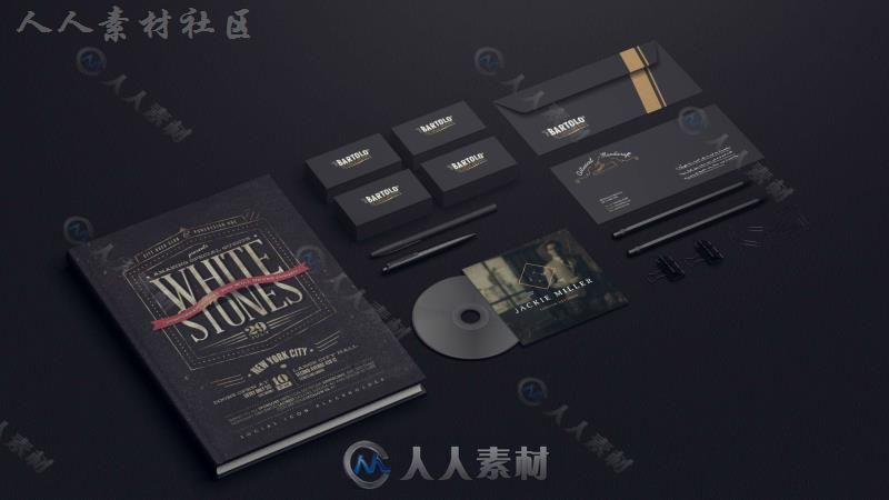 现代时尚黑色视觉设计企业名片展示视频包装AE模板Videohive Black Mock-up Video ...