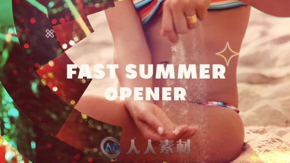 快速动感夏季照片展示幻灯片相册动画AE模板Videohive Fast Summer Opener 20037251