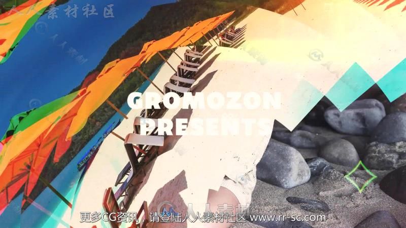 快速动感夏季照片展示幻灯片相册动画AE模板Videohive Fast Summer Opener 20037251