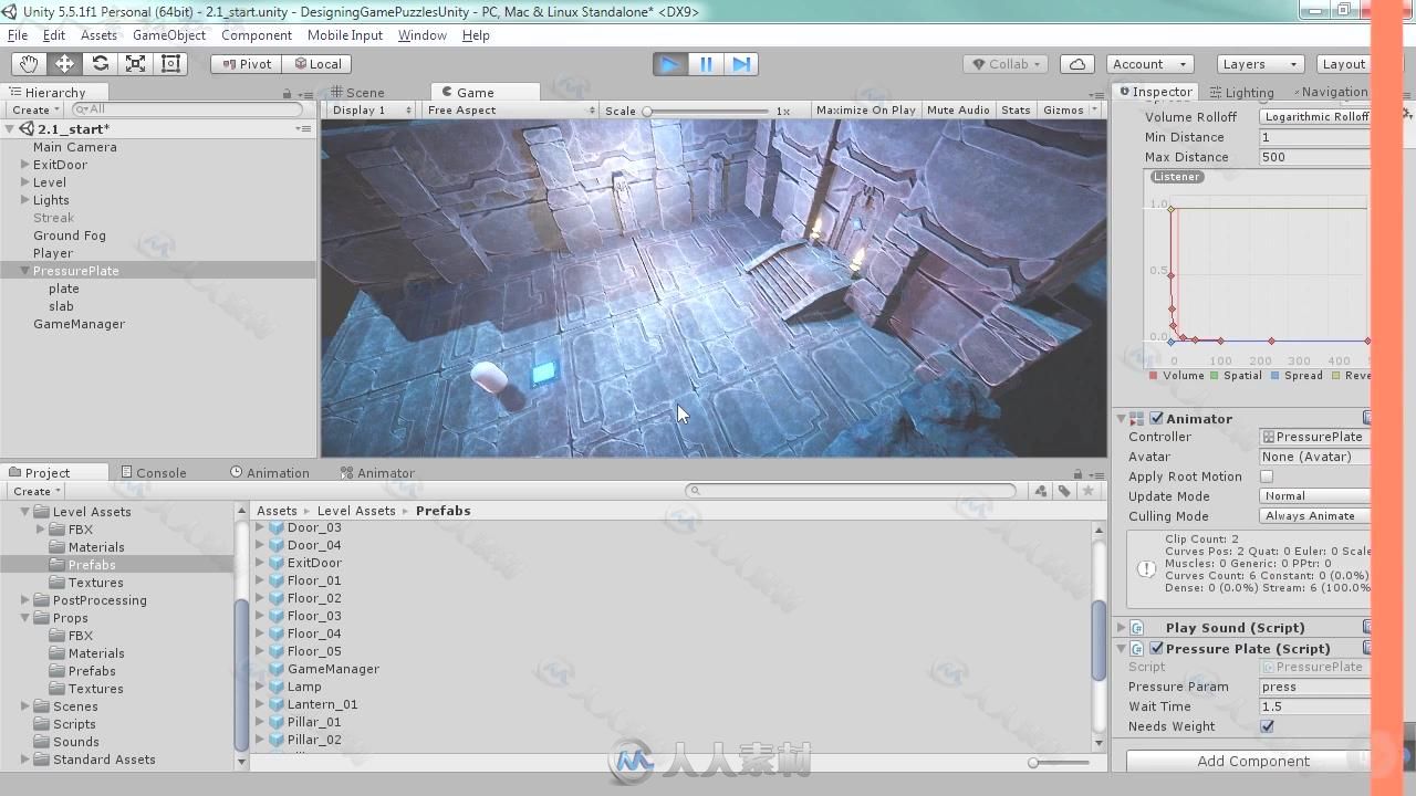 Unity游戏迷宫设计实例训练视频教程 Pluralsight Designing Game Puzzles in Unity