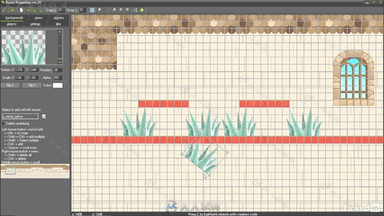 GameMaker中Box2D物理引擎游戏实例制作视频教程 Building a Physics-Based Platfor...