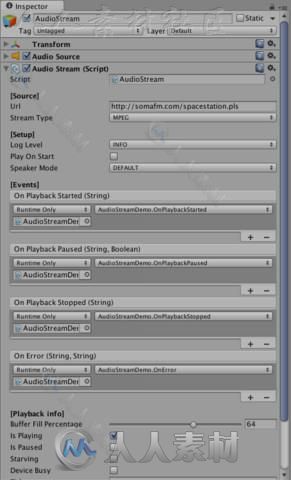 音频流声音脚本Unity游戏素材资源