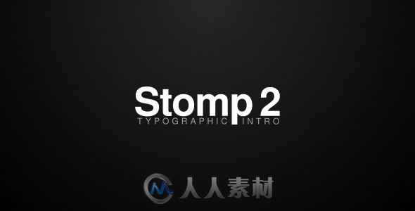 创意时尚节奏感文字标题排版动画展示幻灯片AE模板Videohive Stomp 2 - Typographi...