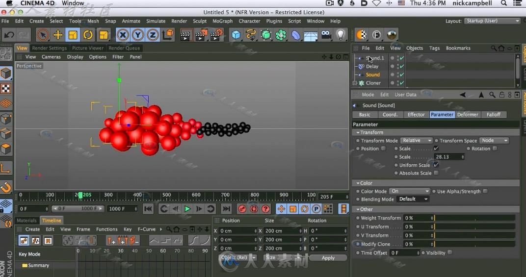 声音动画C4D视频教程GSG159期