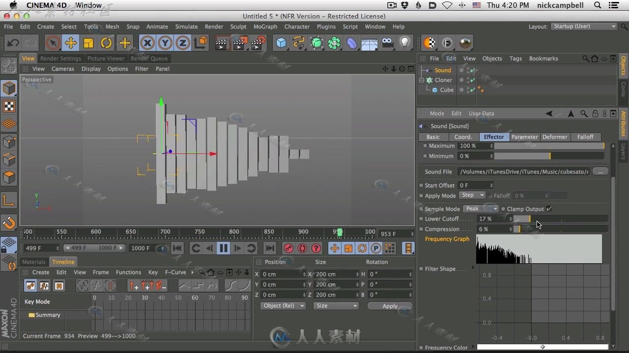 声音动画C4D视频教程GSG159期