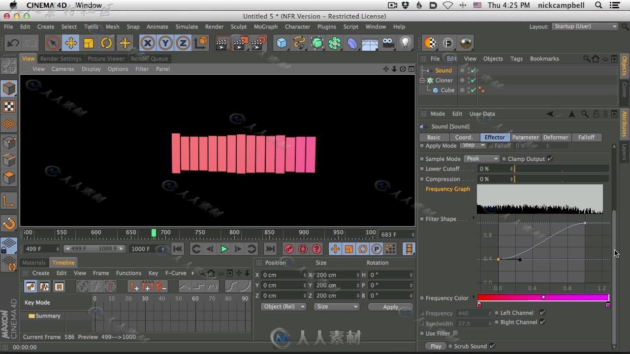 声音动画C4D视频教程GSG159期