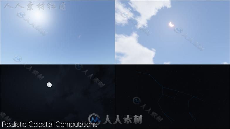 每日动态天空圆顶时间特效脚本Unity游戏素材资源