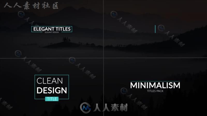 现代美观的最小迷你标题动画展示幻灯片AE模板Videohive Minimal Tiltes Pack 1999...