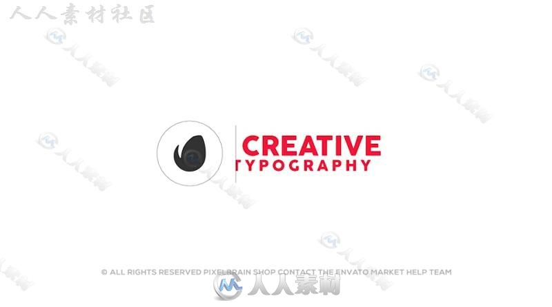 现代简约干净独特的文字标题排版动画展示幻灯片AE模板Videohive Modern Titles II...