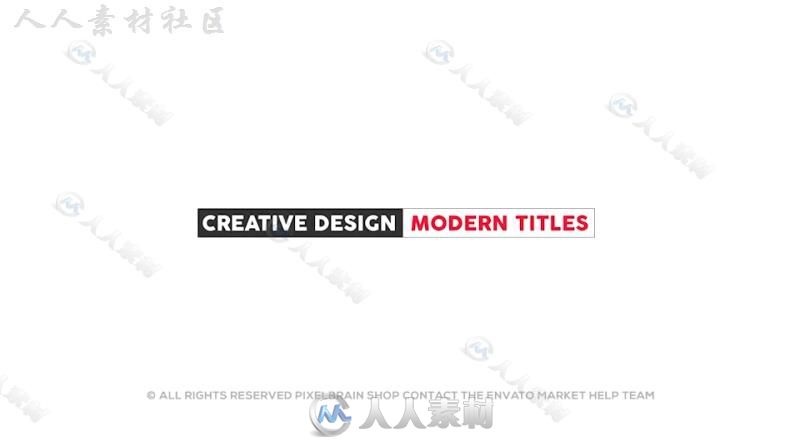 现代简约干净独特的文字标题排版动画展示幻灯片AE模板Videohive Modern Titles II...