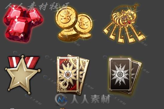 经典网游《7骑士》UI 界面资源