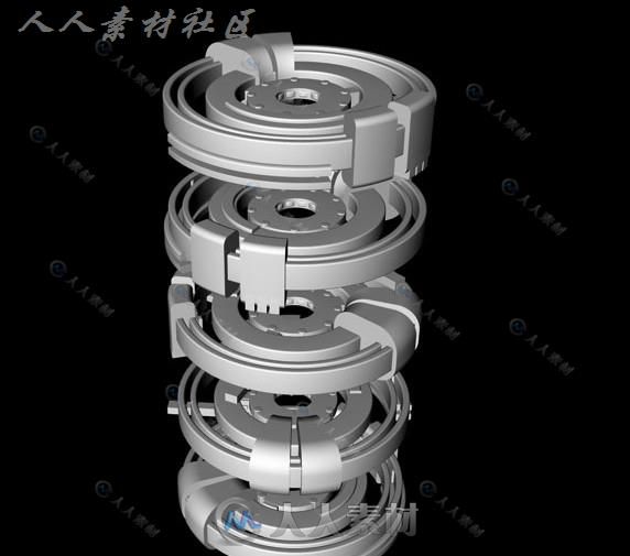 物体分解拆散动画C4D工程源文件