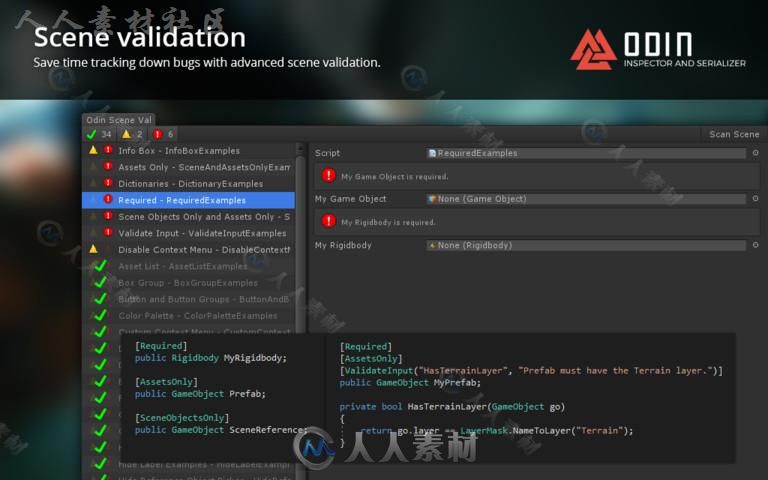 强大高级的检查器和序列化系统编辑器扩充Unity游戏素材资源