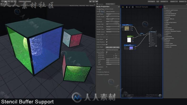 基于节点的着色器创建工具脚本编辑器扩充Unity游戏素材资源