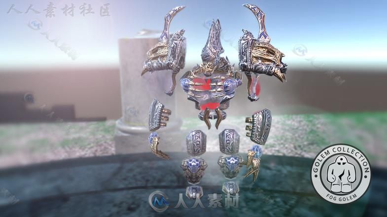 强大华丽的幻想人形生物角色3D模型Unity游戏素材资源