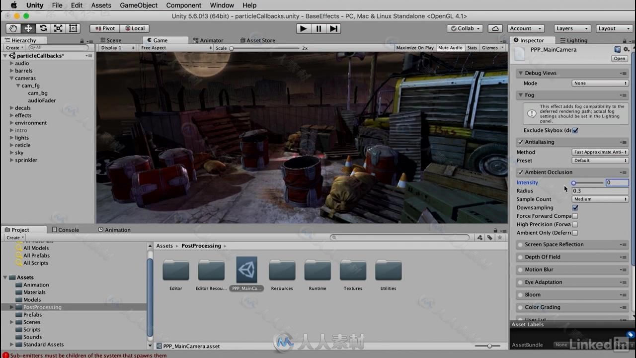 Unity游戏纹理照明特效技术视频教程 Cert Prep Unity Materials Lighting and Effects