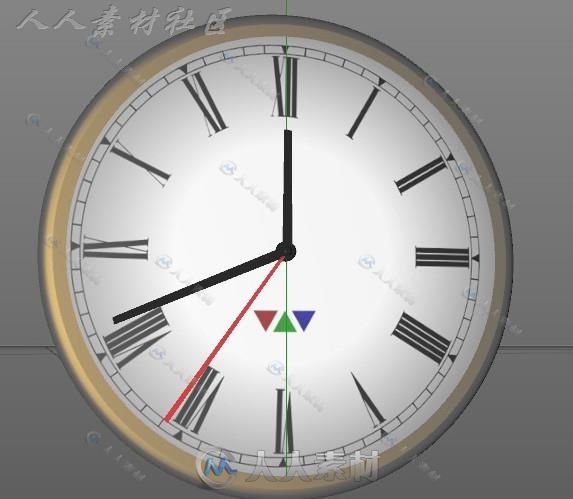 现实钟表指针转动C4D工程文件