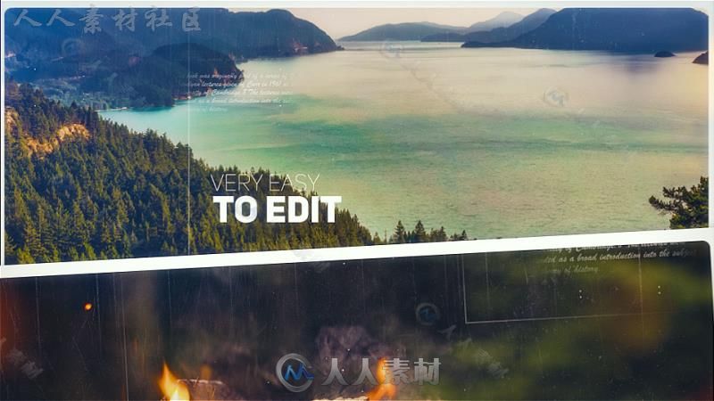 绚丽光斑优雅时尚文字照片展示幻灯片相册动画AE模板Videohive  Inspire Frames 20...