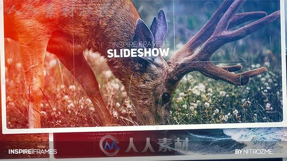 绚丽光斑优雅时尚文字照片展示幻灯片相册动画AE模板Videohive  Inspire Frames 20...