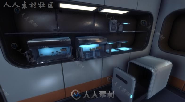 科幻实验室环境3D模型Unity游戏素材资源