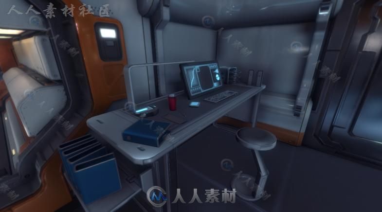 科幻实验室环境3D模型Unity游戏素材资源