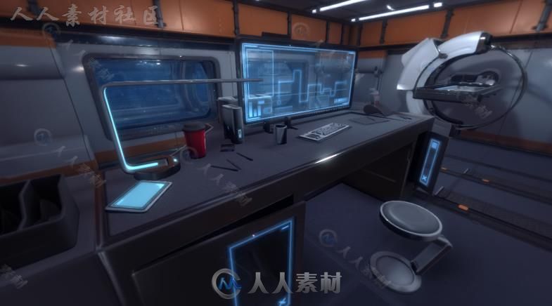 科幻实验室环境3D模型Unity游戏素材资源