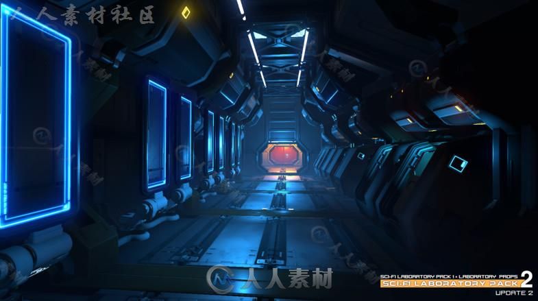 科幻实验室环境3D模型Unity游戏素材资源