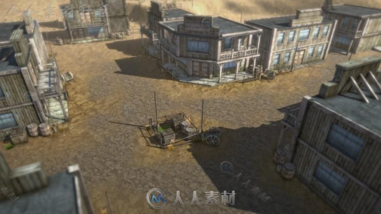 西部城镇环境3D模型Unity游戏素材资源