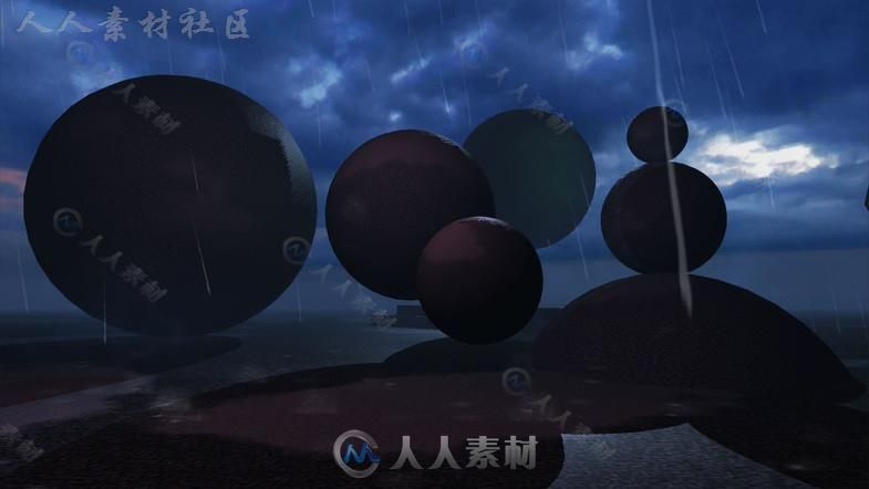 现实的暴雨风暴手机版天气粒子系统Unity游戏素材资源